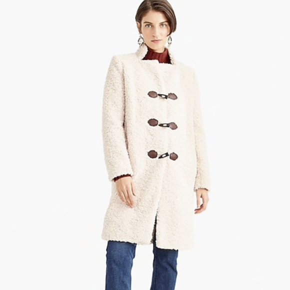 J. Crew | Shearling Sherpa Toggle Coat in Cement - Picture 2 of 13